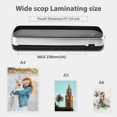 AC110V/60Hz Office Laminator Machine สําหรับเวลาอุ่น 3-6 นาที