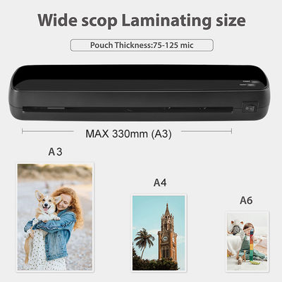 80-100mic Poch A3 Laminator Machine With Hot Roller Heating System เครื่องทําเลิศด้วยกลมหมุนร้อน