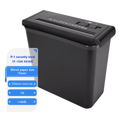 10L มินิสํานักงานและการใช้งานในบ้านตัดแผ่น 5 ใบ A4 กระดาษเอกสาร shredder CS522S