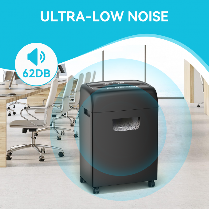 C281P เครื่องฉีกเอกสารกระดาษบัตรเครดิต เครื่องฉีกกระดาษ 20L 18 แผ่น 4